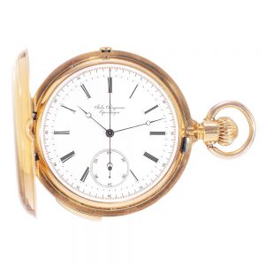Danish gold five minute repeating chronograph Circa 1870