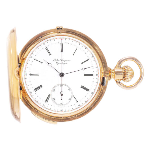 Danish gold five minute repeating chronograph Circa 1870