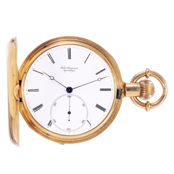 Danish gold hunting cased lever pocket watch Circa 1870