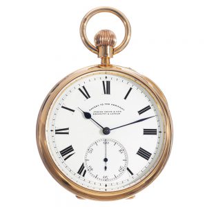 English 18k gold lever with six minute tourbillon Circa 1980