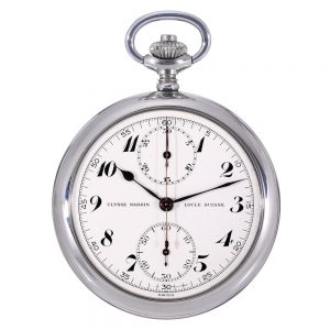 Swiss lever chronograph with 30 minute register Circa 1935
