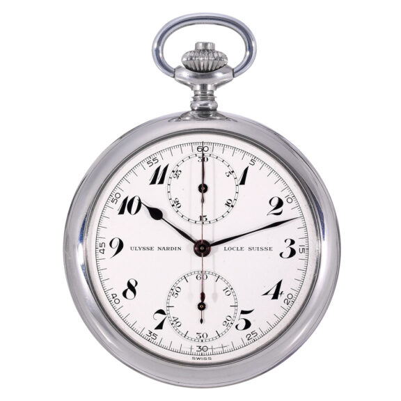 Swiss lever chronograph with 30 minute register Circa 1935