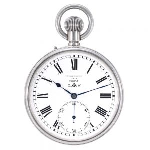 Swiss silver lever deck watch for the British Navy Circa 1938Swiss silver lever deck watch for the British Navy Circa 1938