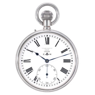 Swiss silver lever deck watch for the British Navy Circa 1938Swiss silver lever deck watch for the British Navy Circa 1938