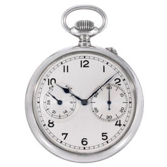 German silver lever watch with power reserve Circa 1942