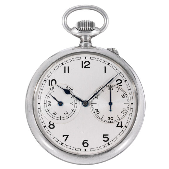 German silver lever watch with power reserve Circa 1942