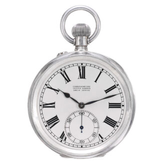Swiss silver lever deck watch made for military use, circa 1943