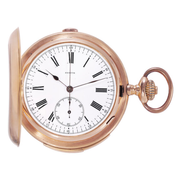 Swiss 18k rose gold repeating lever chronograph Circa 1910 Swiss 18k rose gold repeating lever chronograph Circa 1910