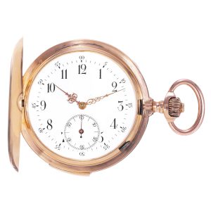 Swiss 14k gold hunting cased repeating lever watch Circa 1910