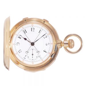 Swiss 18k gold repeating split seconds chronograph Circa 1880