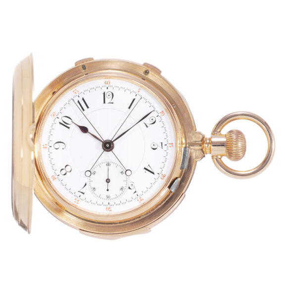 Swiss 18k gold repeating split seconds chronograph Circa 1880