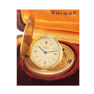 Extra thin, rare Swiss 18k gold lever coin watch Circa 1985