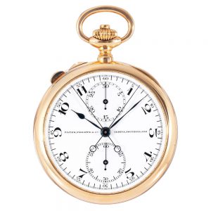 Swiss 18k gold lever spilt seconds chronograph Circa 1908