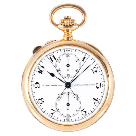 Swiss 18k gold lever spilt seconds chronograph Circa 1908