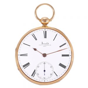English gold open faced lever pocket watch Circa 1854-1855English gold open faced lever pocket watch Circa 1854-1855