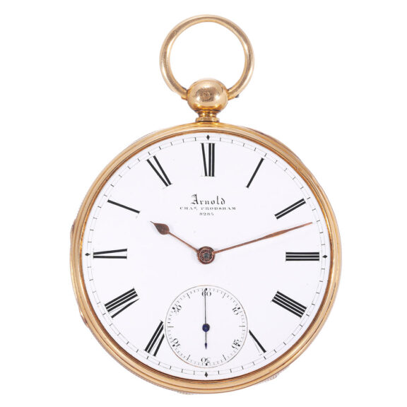 English gold open faced lever pocket watch Circa 1854-1855English gold open faced lever pocket watch Circa 1854-1855