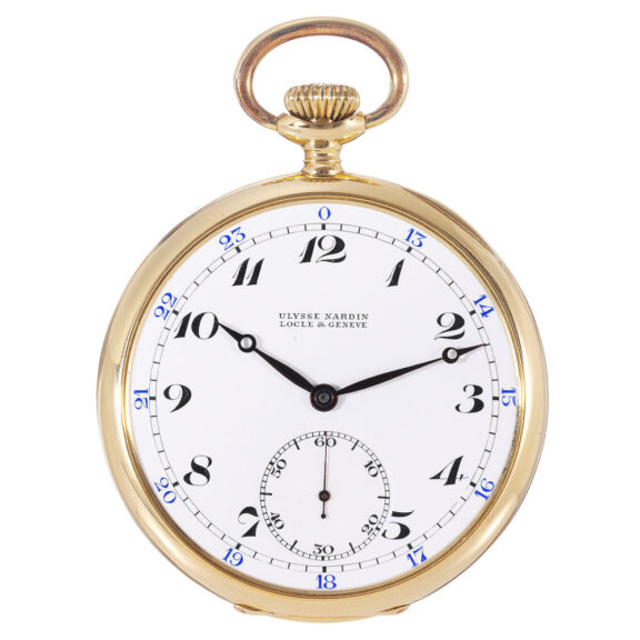 Swiss 18k gold lever dress watch with 24 hour dial Circa 1930