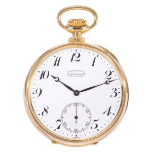 Swiss 18k gold lever with one minute tourbillon Circa 1940