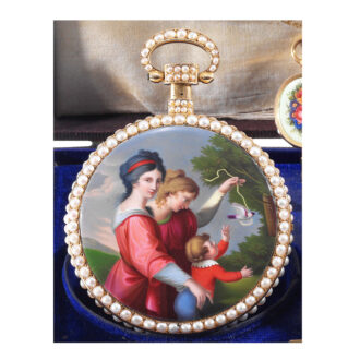 Magnificent Swiss mirror image pair of gold watches Circa 1815