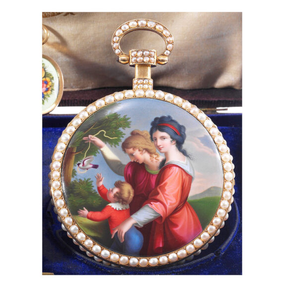 Magnificent Swiss mirror image pair of gold watches Circa 1815 Magnificent Swiss mirror image pair of gold watches Circa 1815