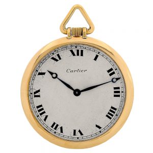 Fine French 18k gold open faced lever dress watch Circa 1925
