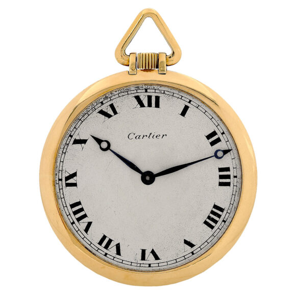 Fine French 18k gold open faced lever dress watch Circa 1925