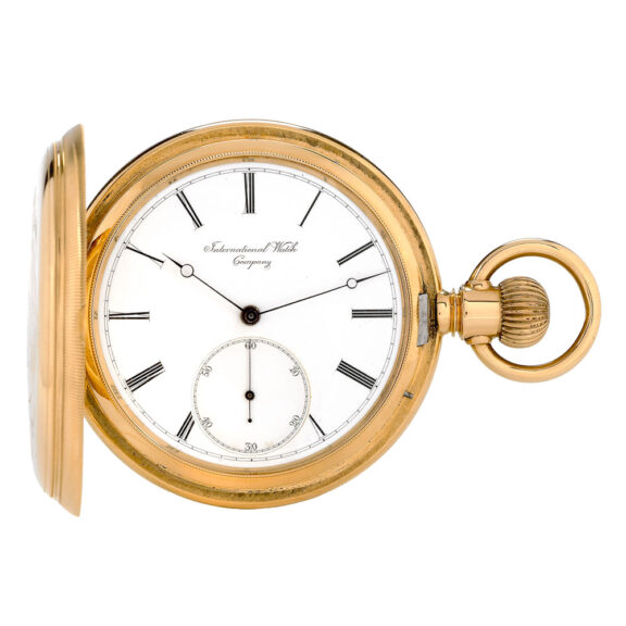 Swiss 18 carat rose gold hunting cased lever watch Circa 1900