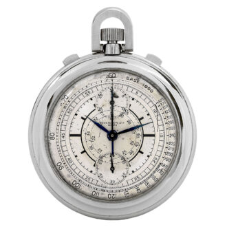 Swiss stainless steel lever chronograph with register Circa 1938