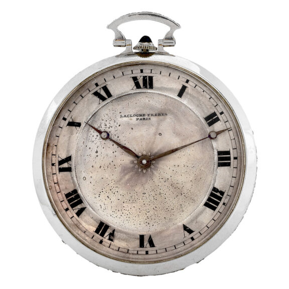 Elegant French platinum and diamond dress watch Circa 1935