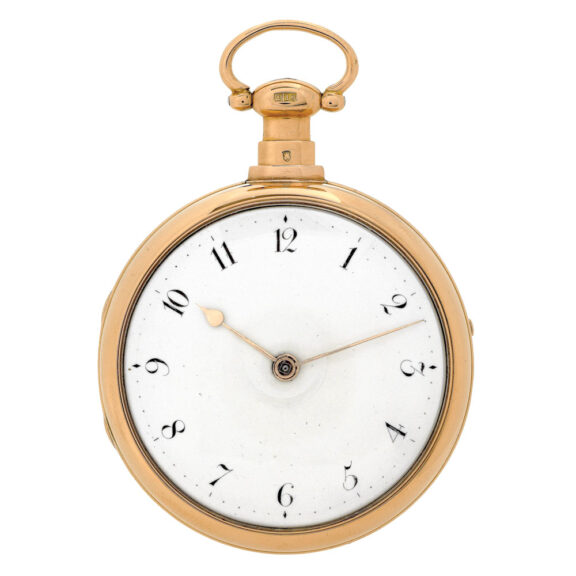Very rare English 18k gold pair cased lever watch Circa 1812