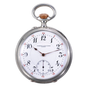 Swiss silver and rose gold keyless lever watch Circa 1893