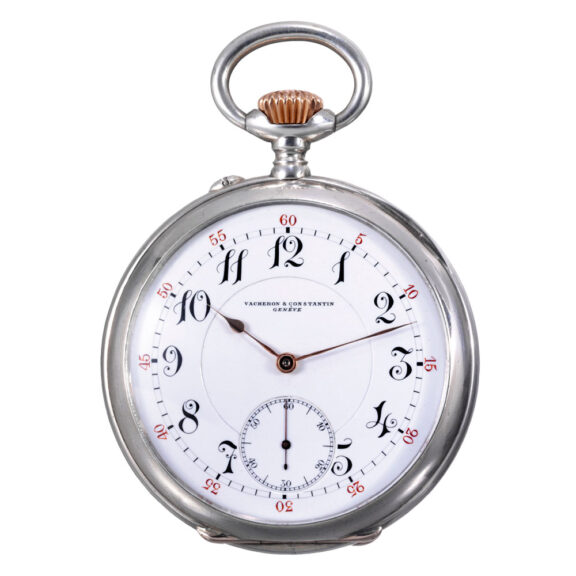 Swiss silver and rose gold keyless lever watch Circa 1893