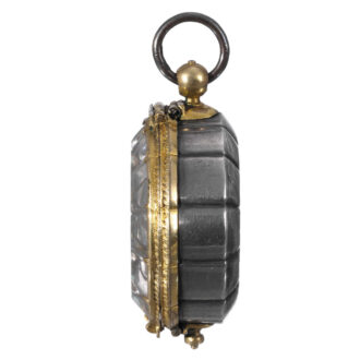 Swiss gilt brass, rock crystal and silver verge watch Circa 1640