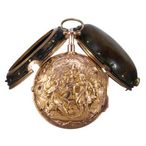 English 22k gold à toc repeating repoussé watch Circa 1765