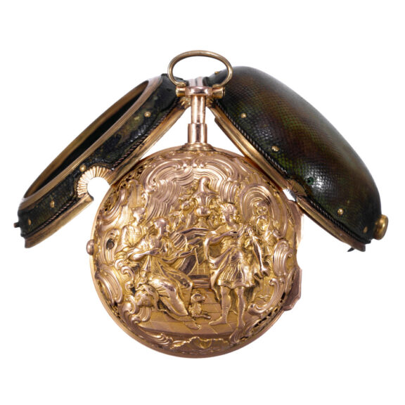 English 22k gold à toc repeating repoussé watch Circa 1765