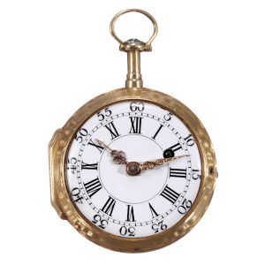 French gold dumb quarter repeating verge watch Cicra 1750