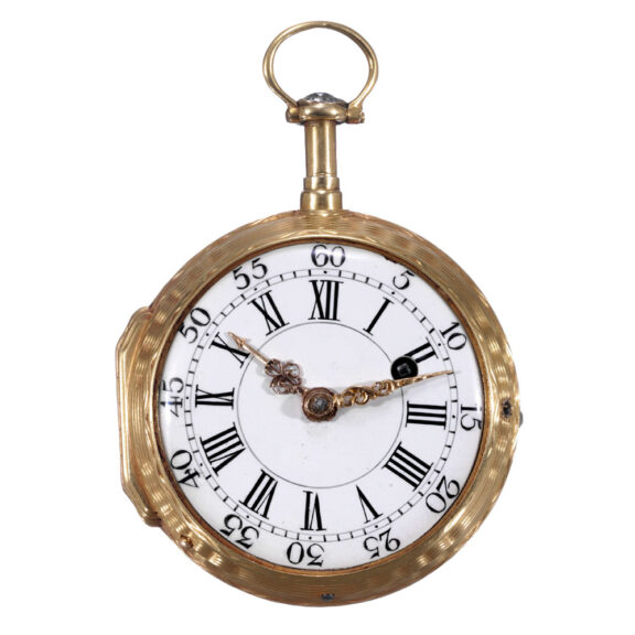 French gold dumb quarter repeating verge watch Cicra 1750