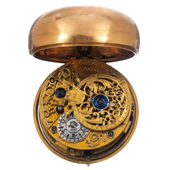 English gold pair cased verge pocket watch Circa 1723-1724 English gold pair cased verge pocket watch Circa 1723-1724