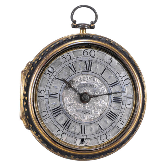 Fine Swiss gilt metal pair cased verge pocket watch Circa 1720