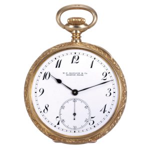 Swiss 18 carat gold keyless lever pocket watch Circa 1880