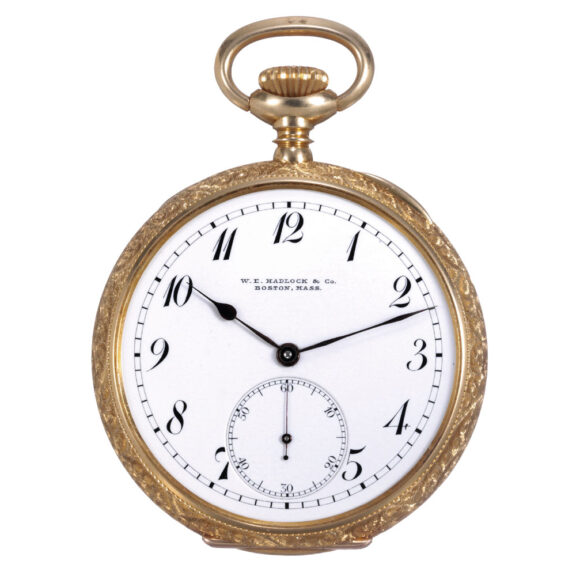 Swiss 18 carat gold keyless lever pocket watch Circa 1880