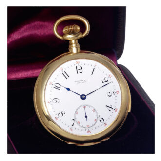 Swiss gold open faced minute repeating lever watch Circa 1892