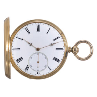 Danish 18 carat hunting cased pocket chronometer Circa 1860