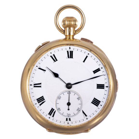 Swiss gold repeating carillon grande sonnerie lever Circa 1912