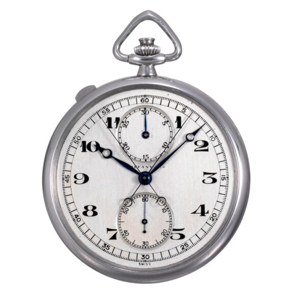 Swiss platinum split seconds lever chronograph Circa 1925
