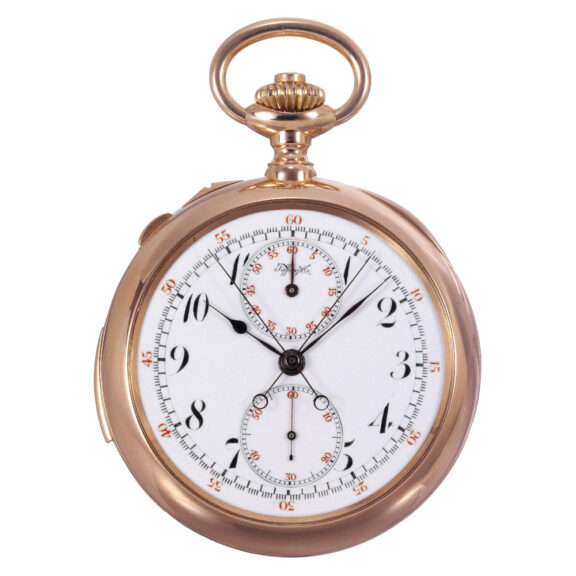 Swiss gold repeating split seconds chronograph Circa 1888