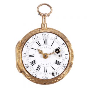 French 20 carat gold dumb quarter repeating verge circa 1750
