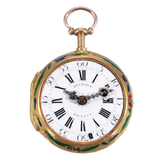 French gold, enamel, diamond set repeating verge Circa 1750