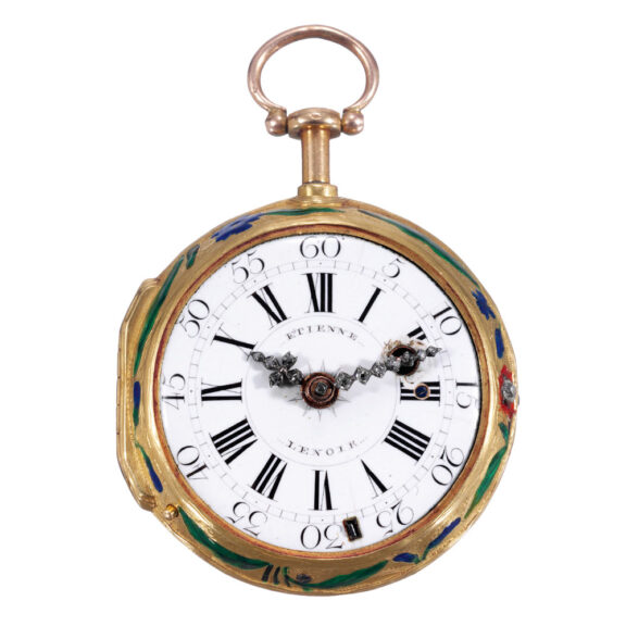French gold, enamel, diamond set repeating verge Circa 1750