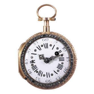 French gold and diamond set repeating verge watch Circa 1766